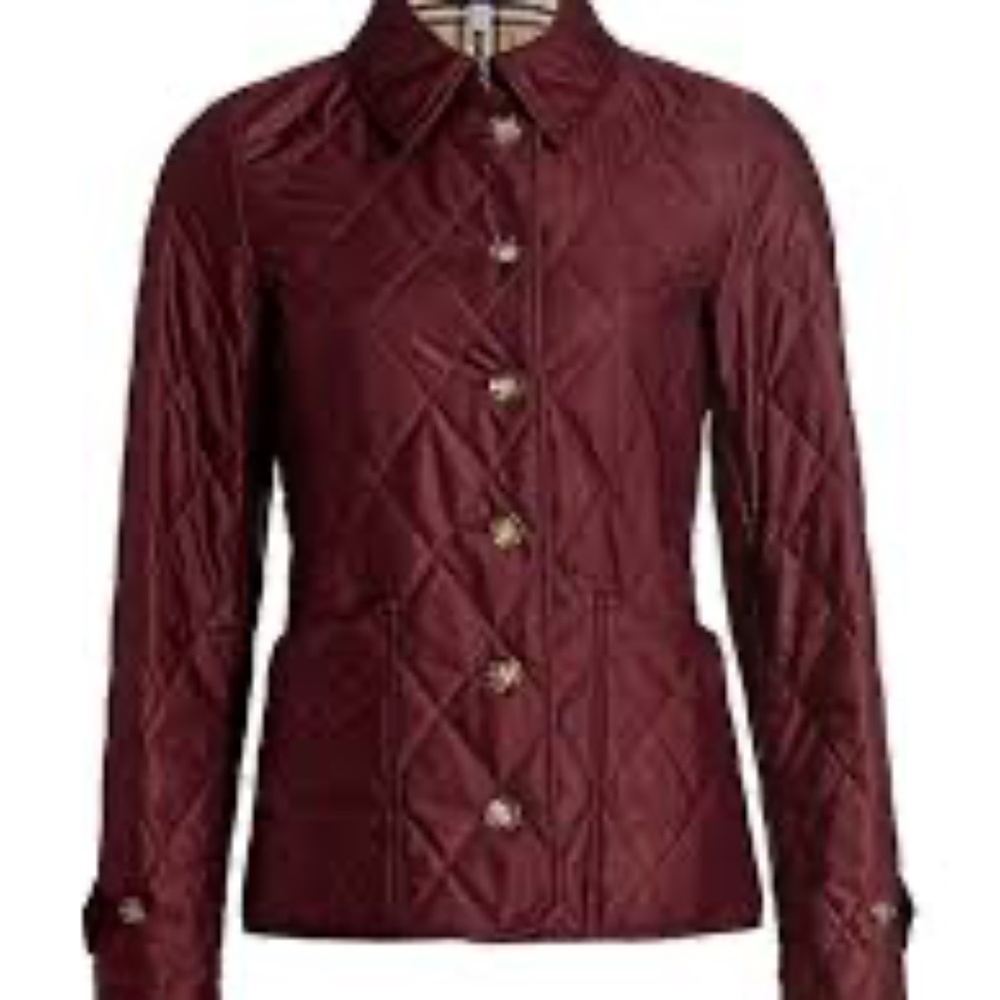 Burberry Fernleigh Thermoregulated Quilted Jacket in Deep Claret